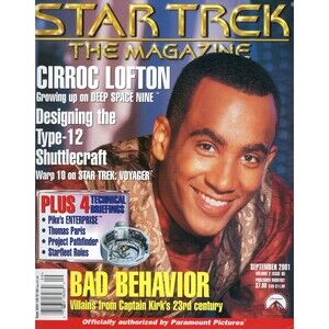 Star Trek The Magazine 2001 September Cirroc Lofton Type 12 Shuttle  C-9